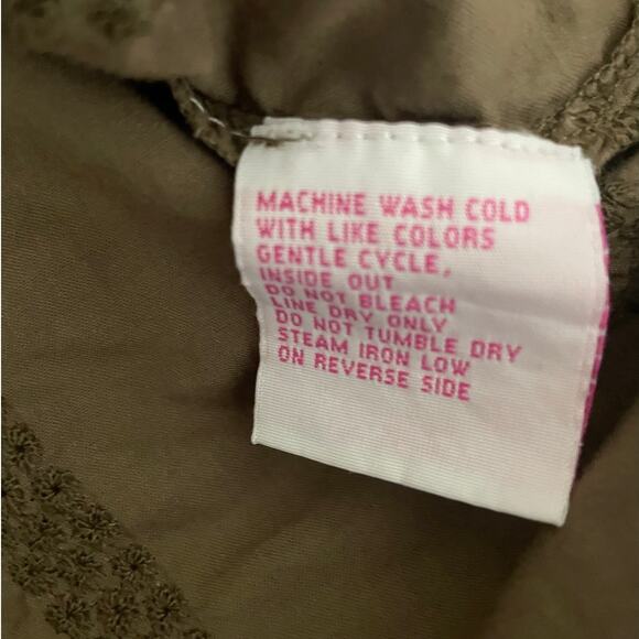 Cappagollo Women Top M Brown Cotton Beaded Boho Hippie Retro Whimsigoth Fairy - Picture 9 of 12